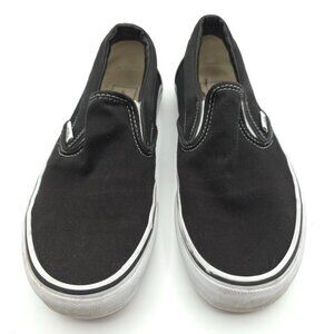 Vans Classic Slip-On Black Canvas Size 8.5 Women/7 Men's Casual Skate Sneakers